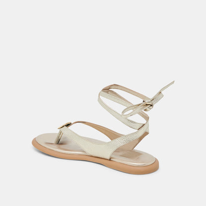 JUDY SANDALS LIGHT GOLD LEATHER - Dolce Vita
