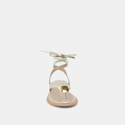 JUDY SANDALS LIGHT GOLD LEATHER - Dolce Vita