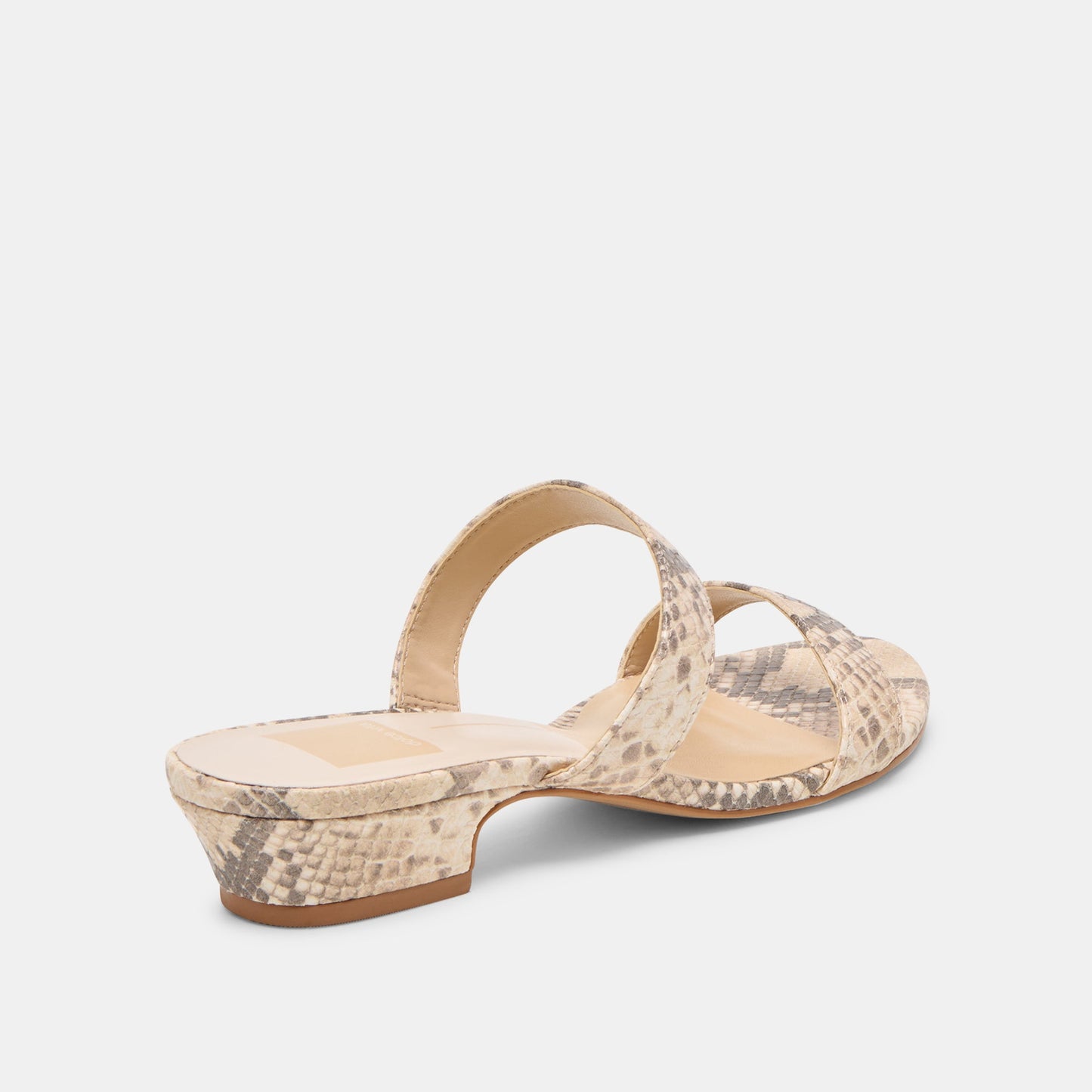 Kamile Natural Snake Embossed Leather Sandals - Dolce Vita