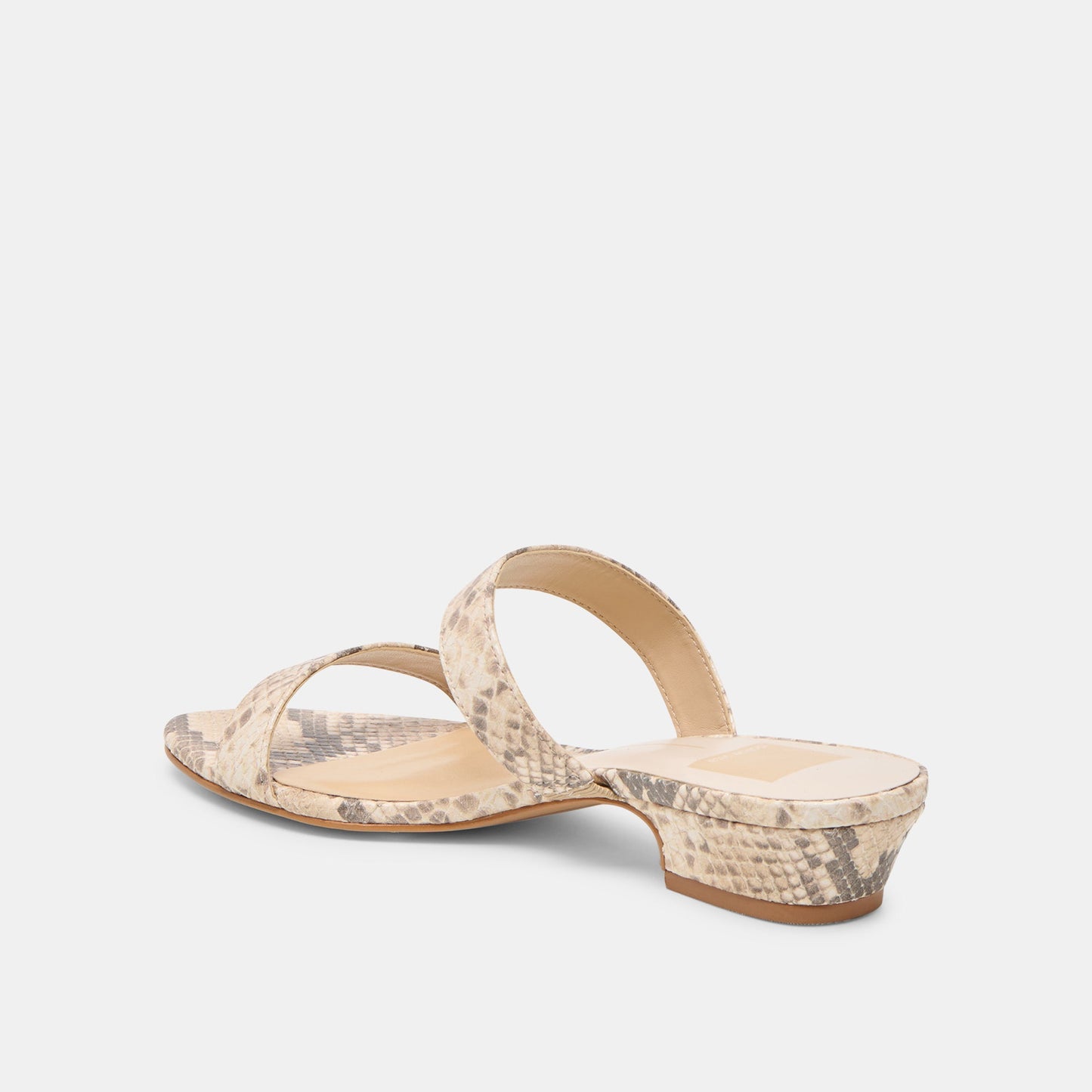 Kamile Natural Snake Embossed Leather Sandals - Dolce Vita