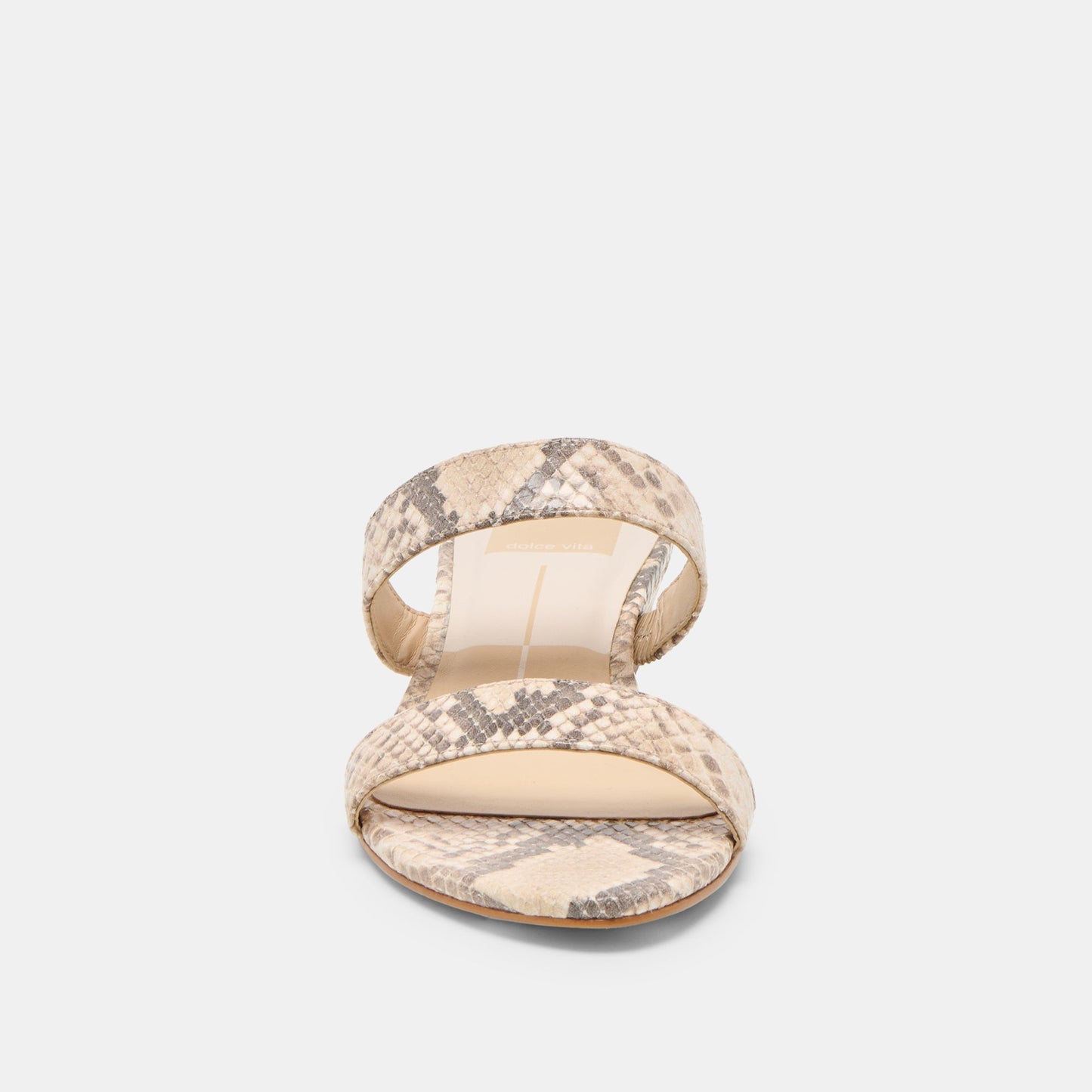 Kamile Natural Snake Embossed Leather Sandals - Dolce Vita