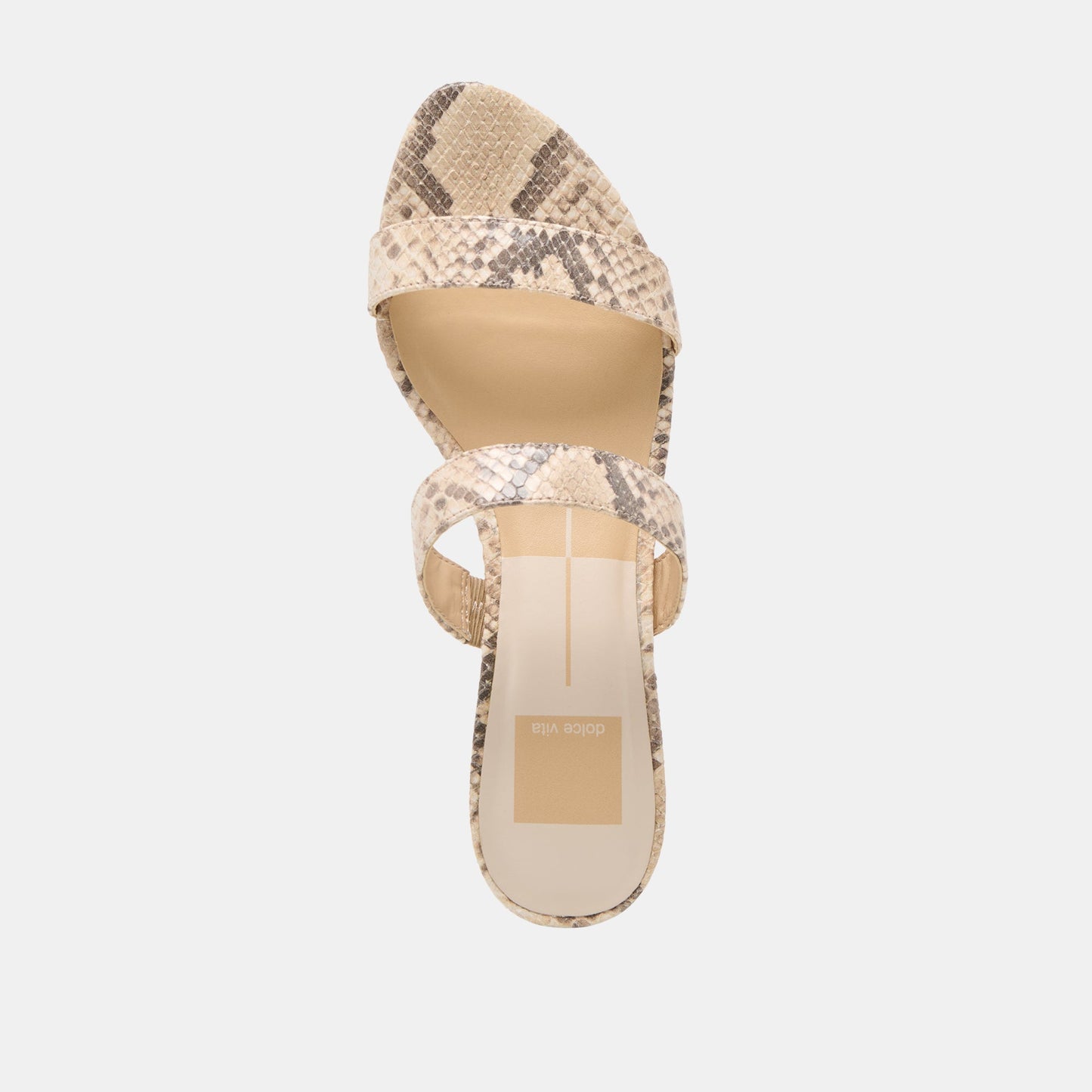 Kamile Natural Snake Embossed Leather Sandals - Dolce Vita