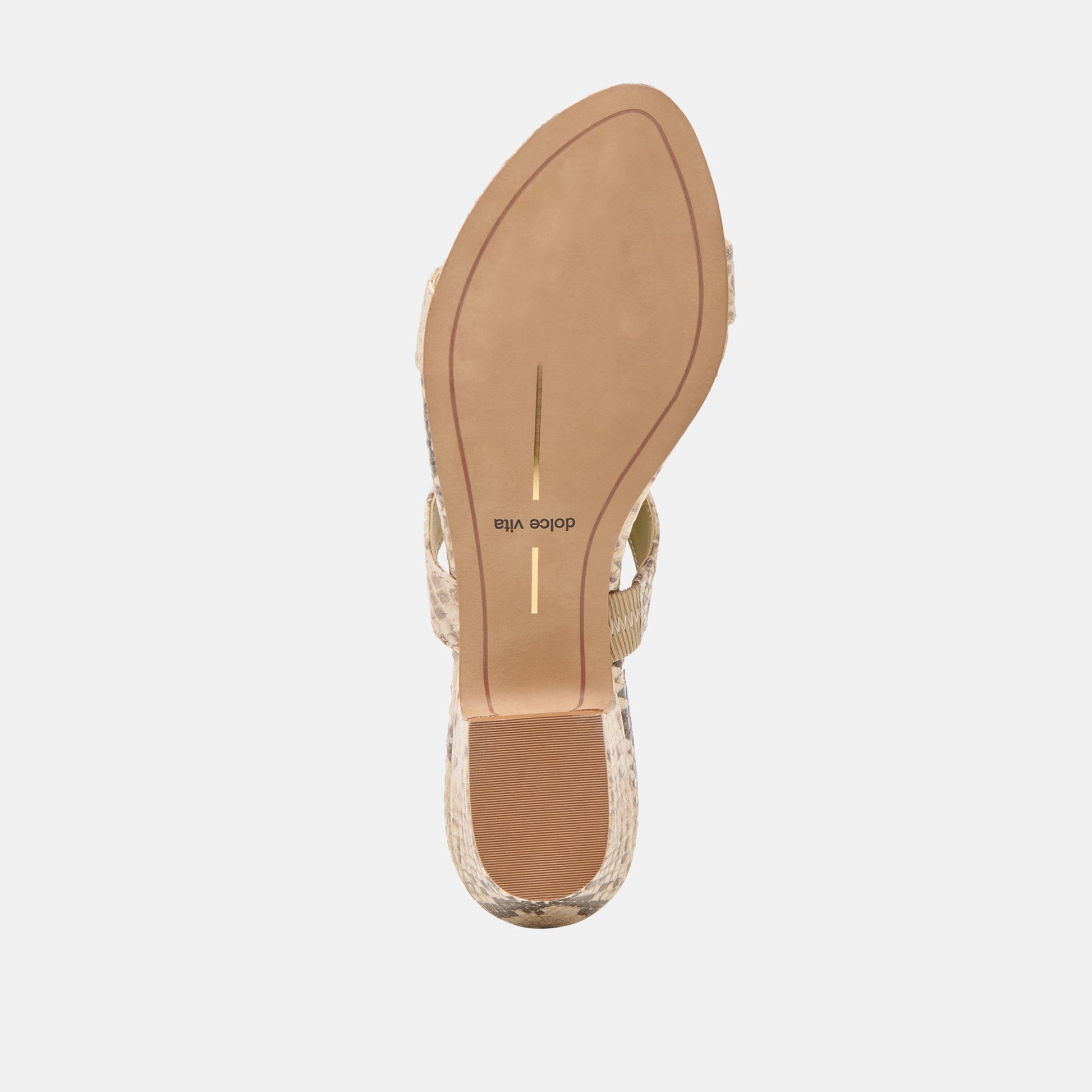Kamile Natural Snake Embossed Leather Sandals - Dolce Vita