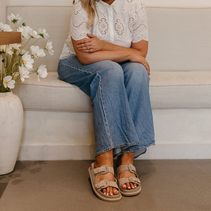 SHAUNY SANDALS DK TAUPE SUEDE - Dolce Vita
