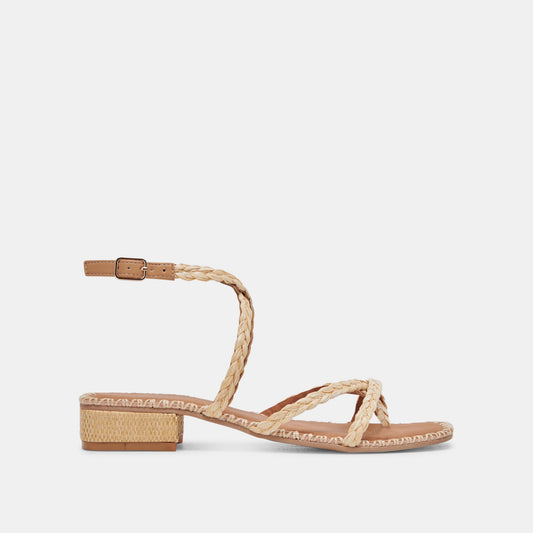 BRINN SANDALS LT NATURAL RAFFIA - Dolce Vita