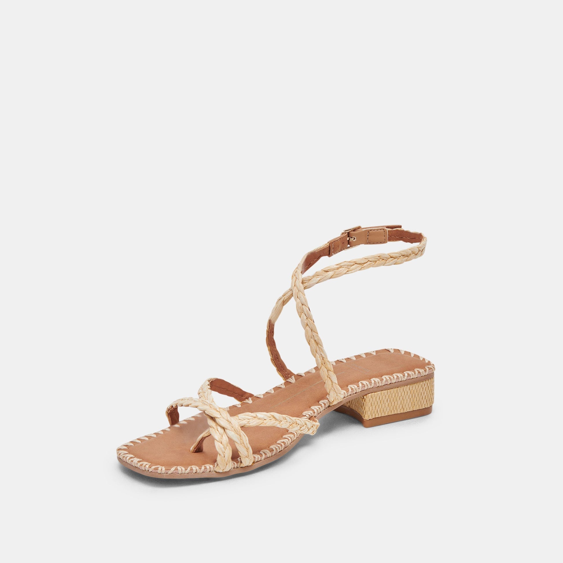 BRINN SANDALS LT NATURAL RAFFIA - Dolce Vita