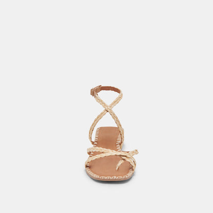 BRINN SANDALS LT NATURAL RAFFIA - Dolce Vita