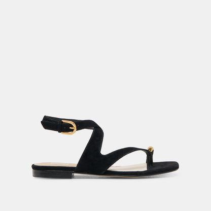 EARLA SANDALS ONYX SUEDE - Dolce Vita