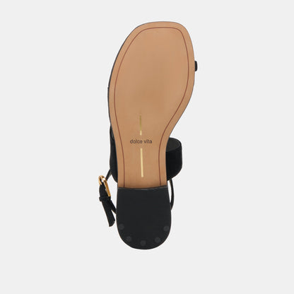 EARLA SANDALS ONYX SUEDE - Dolce Vita