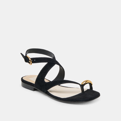 EARLA SANDALS ONYX SUEDE - Dolce Vita