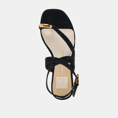 EARLA SANDALS ONYX SUEDE - Dolce Vita
