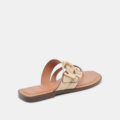 Shore Ivory Leather Sandals - Dolce Vita