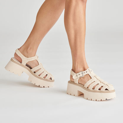 LASLY SANDALS OATMEAL KNIT - Dolce Vita