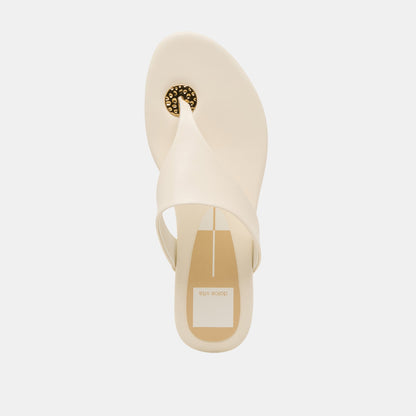 KITTLE SANDALS OFF WHITE LEATHER - Dolce Vita