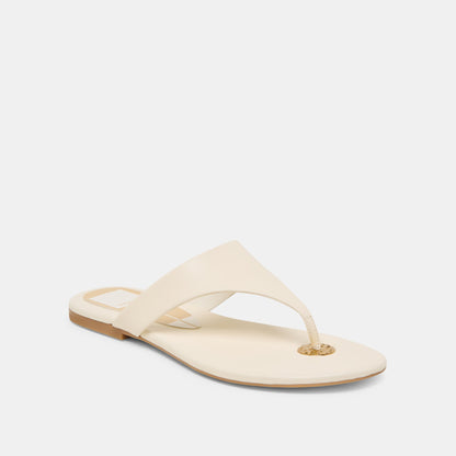 KITTLE SANDALS OFF WHITE LEATHER - Dolce Vita