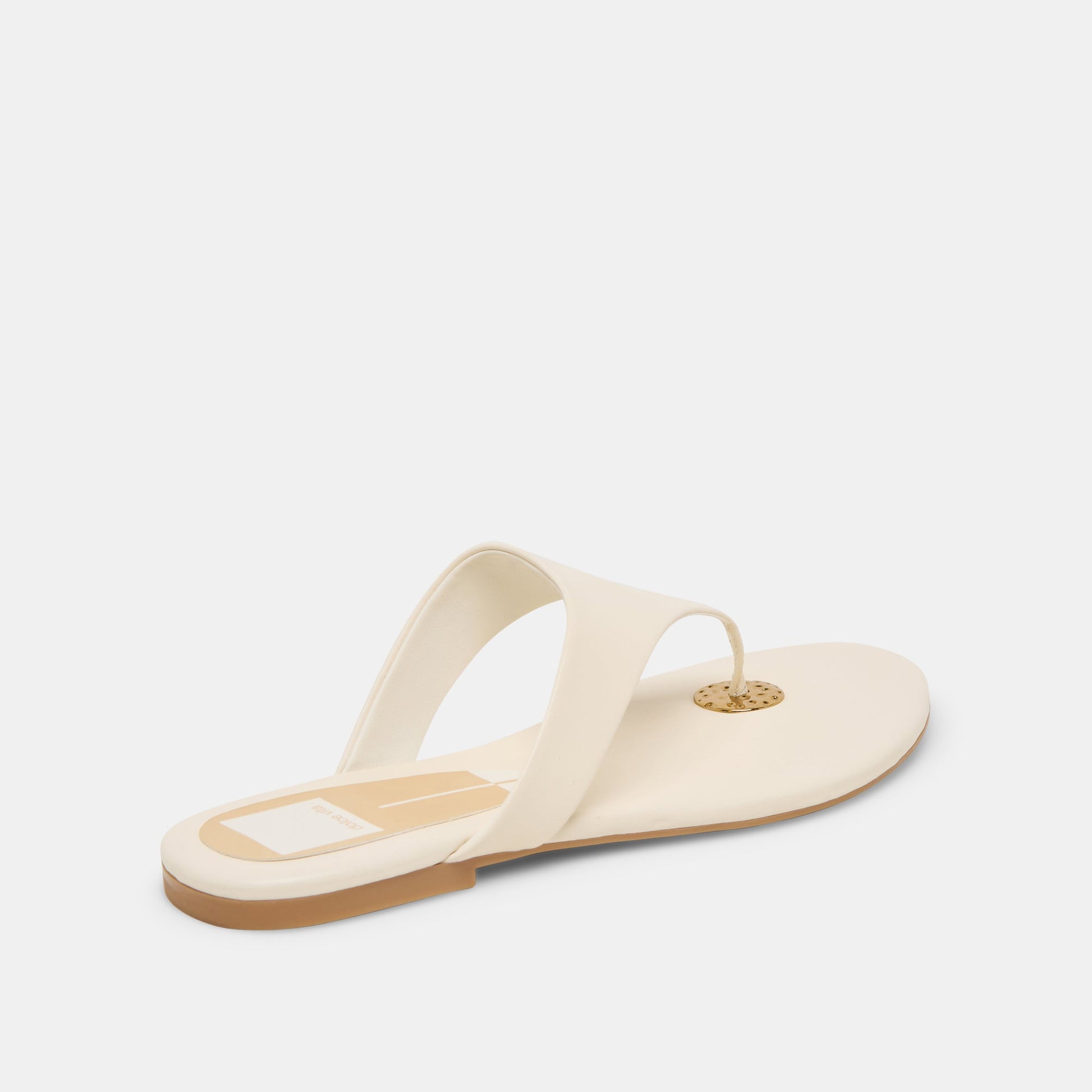 KITTLE SANDALS OFF WHITE LEATHER - Dolce Vita