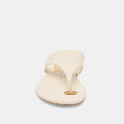 KITTLE SANDALS OFF WHITE LEATHER - Dolce Vita