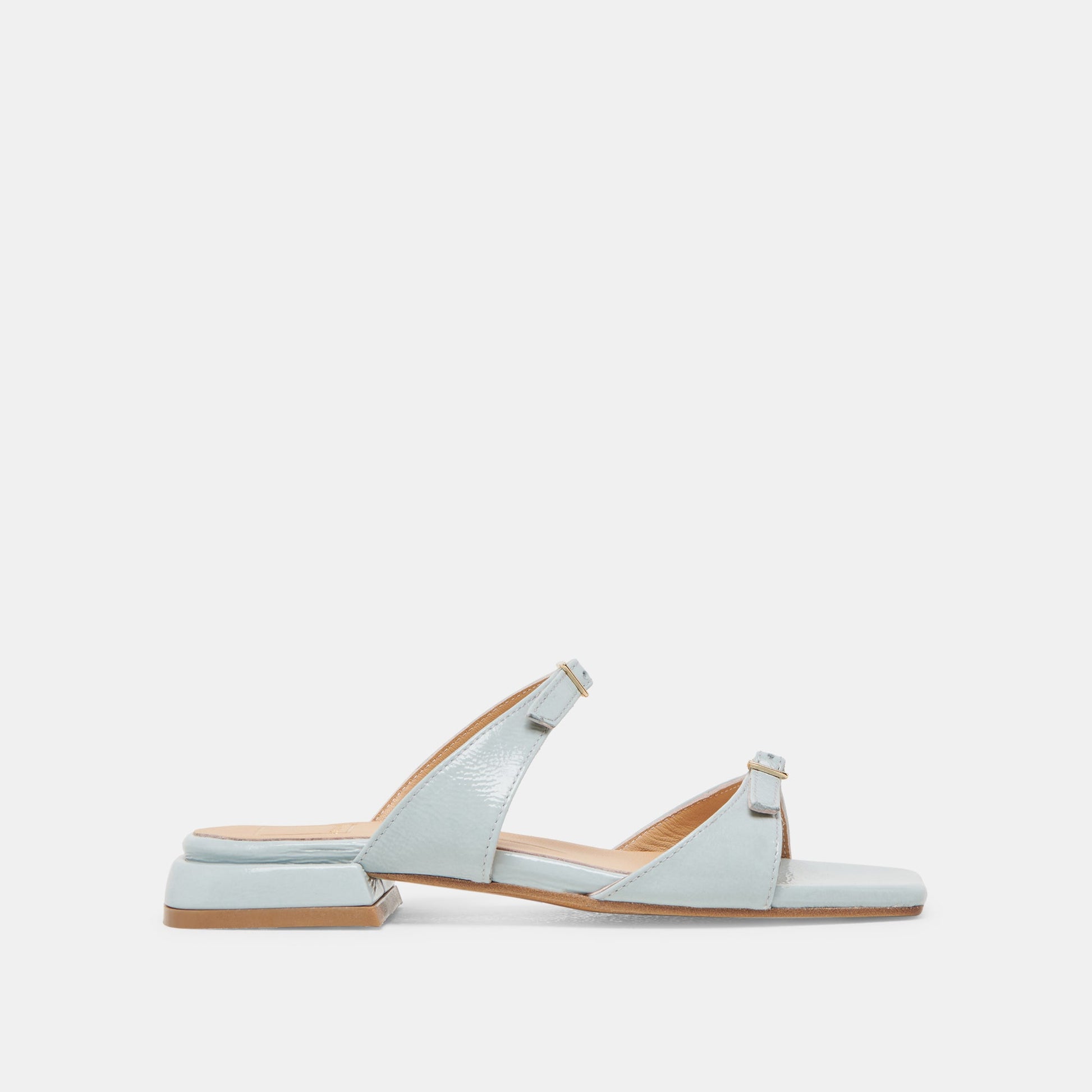 LAVERN SANDALS ICE BLUE CRINKLE PATENT - Dolce Vita