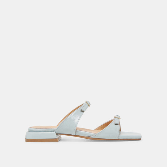 LAVERN SANDALS ICE BLUE CRINKLE PATENT - Dolce Vita