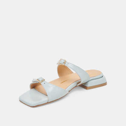 LAVERN SANDALS ICE BLUE CRINKLE PATENT - Dolce Vita