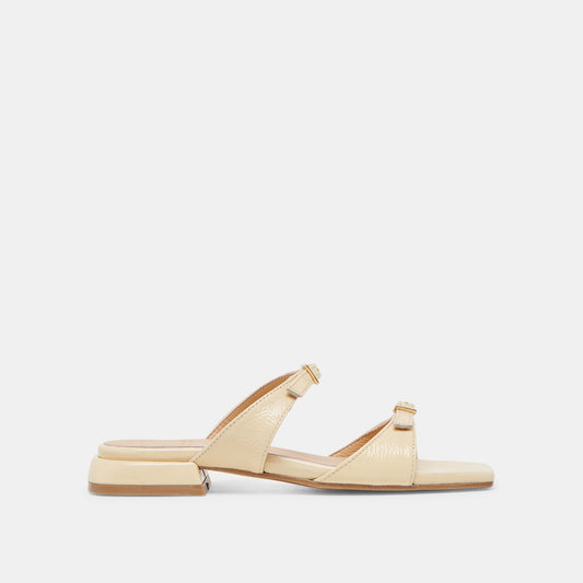 LAVERN SANDALS LIGHT YELLOW CRINKLE PATENT - Dolce Vita