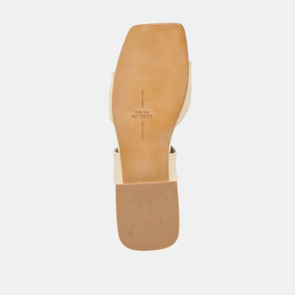 LAVERN SANDALS LIGHT YELLOW CRINKLE PATENT - Dolce Vita