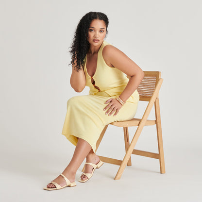 LAVERN SANDALS LIGHT YELLOW CRINKLE PATENT - Dolce Vita
