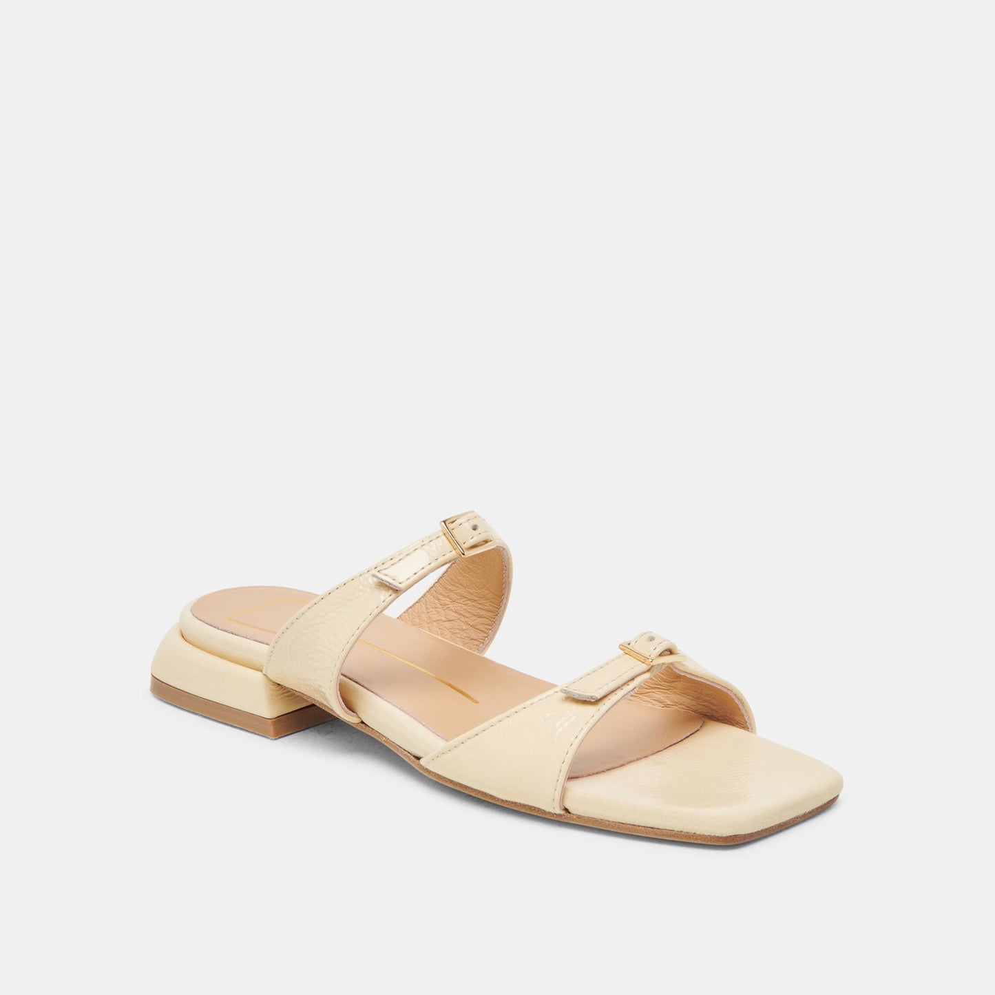 LAVERN SANDALS LIGHT YELLOW CRINKLE PATENT - Dolce Vita