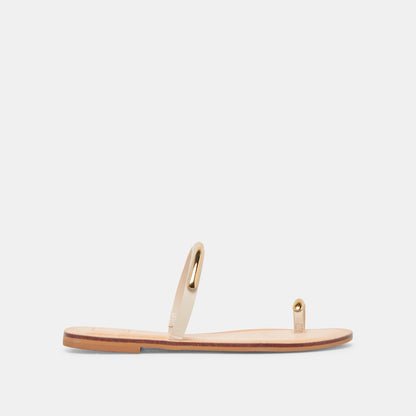 WINK WIDE SANDALS BONE LEATHER - Dolce Vita