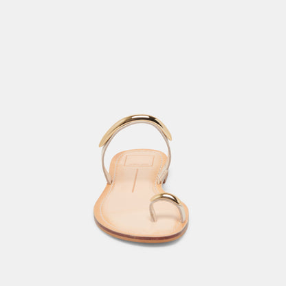 WINK WIDE SANDALS BONE LEATHER - Dolce Vita