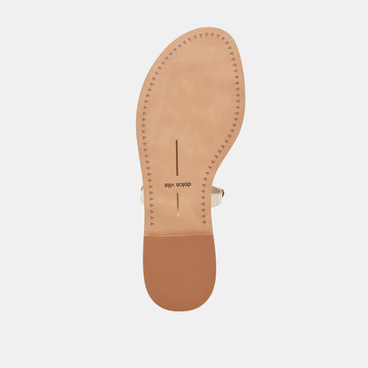 WINK WIDE SANDALS BONE LEATHER - Dolce Vita