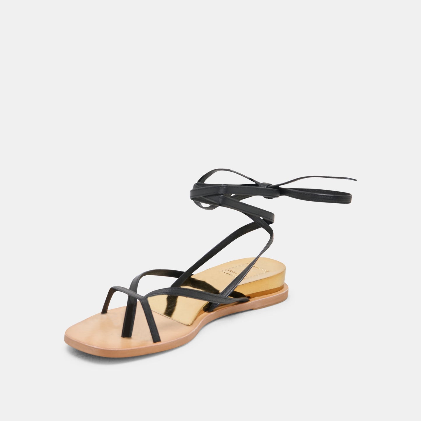 RUDIE SANDALS BLACK LEATHER - Dolce Vita