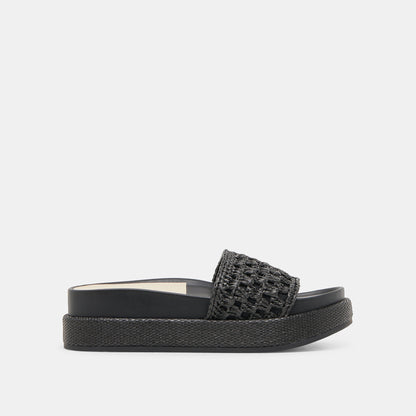 SIDONA SANDALS ONYX RAFFIA - Dolce Vita