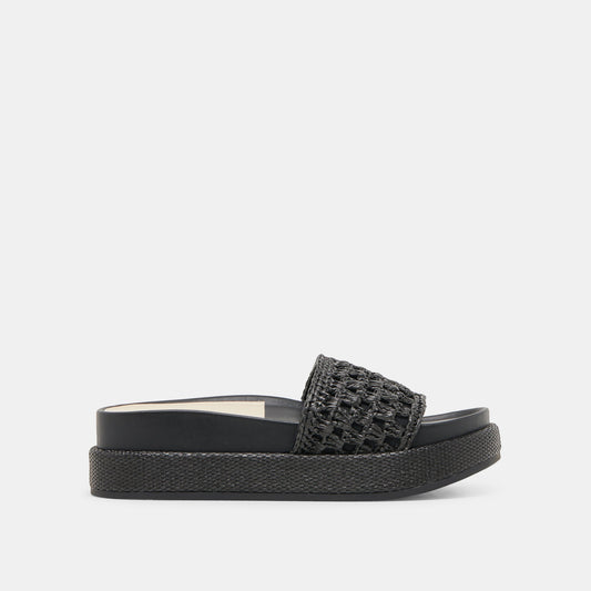 SIDONA SANDALS ONYX RAFFIA - Dolce Vita
