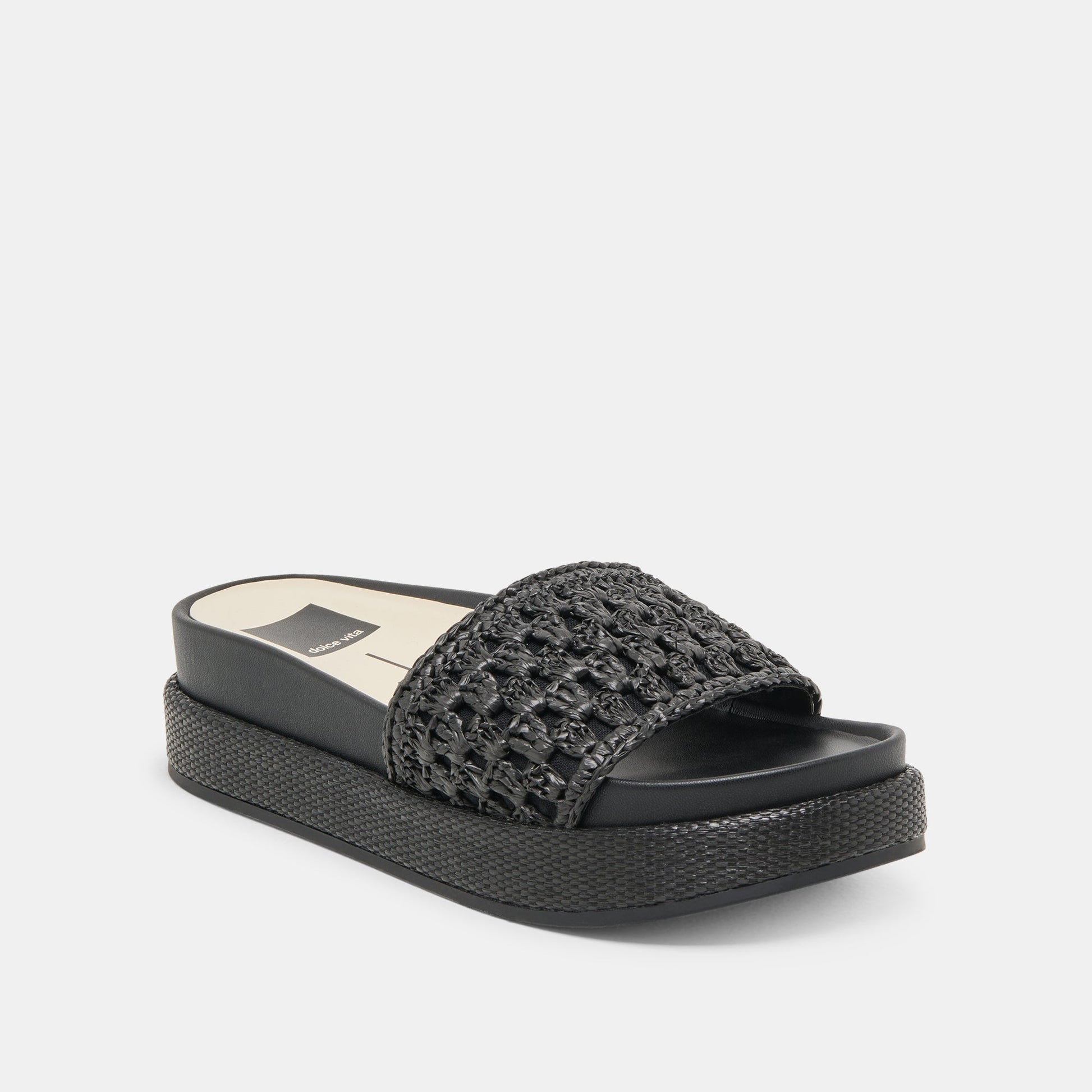 SIDONA SANDALS ONYX RAFFIA - Dolce Vita