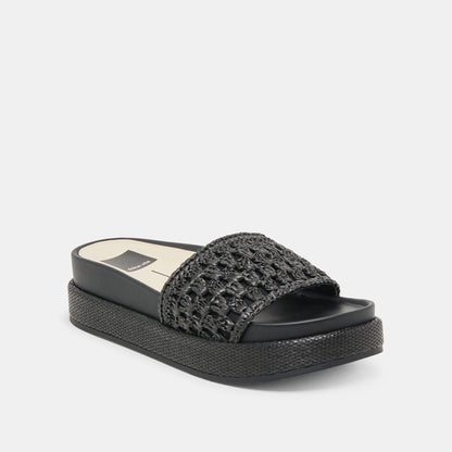 SIDONA SANDALS ONYX RAFFIA - Dolce Vita