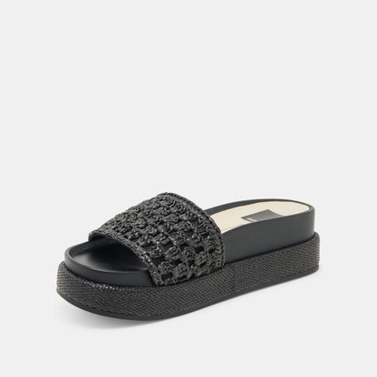 SIDONA SANDALS ONYX RAFFIA - Dolce Vita
