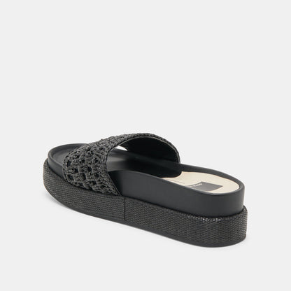 SIDONA SANDALS ONYX RAFFIA - Dolce Vita