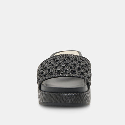 SIDONA SANDALS ONYX RAFFIA - Dolce Vita