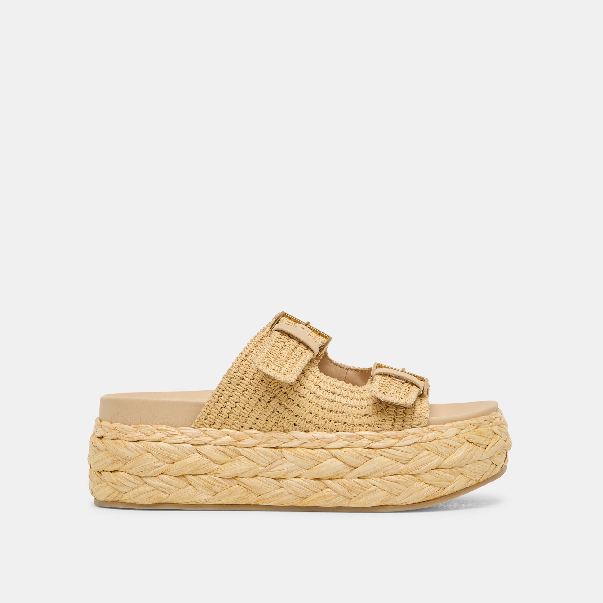 Falyn Lt Natural Woven Raffia Sandals - Dolce Vita