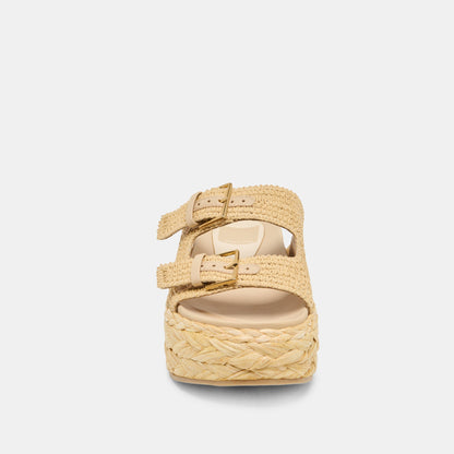 Falyn Lt Natural Woven Raffia Sandals - Dolce Vita