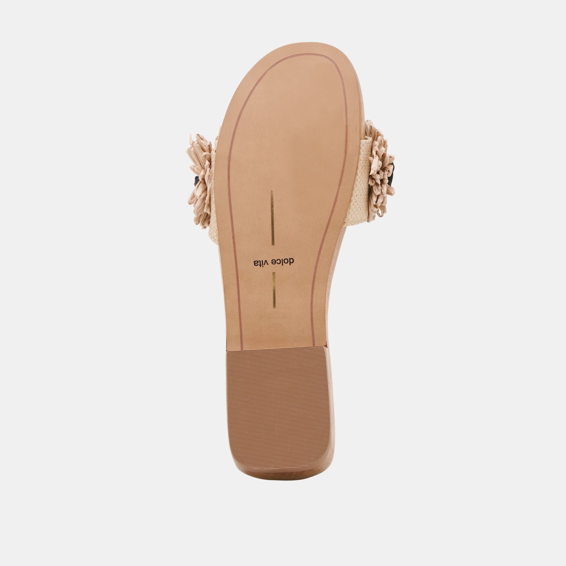 Ariena Black Natural Floral Raffia Sandals - Dolce Vita