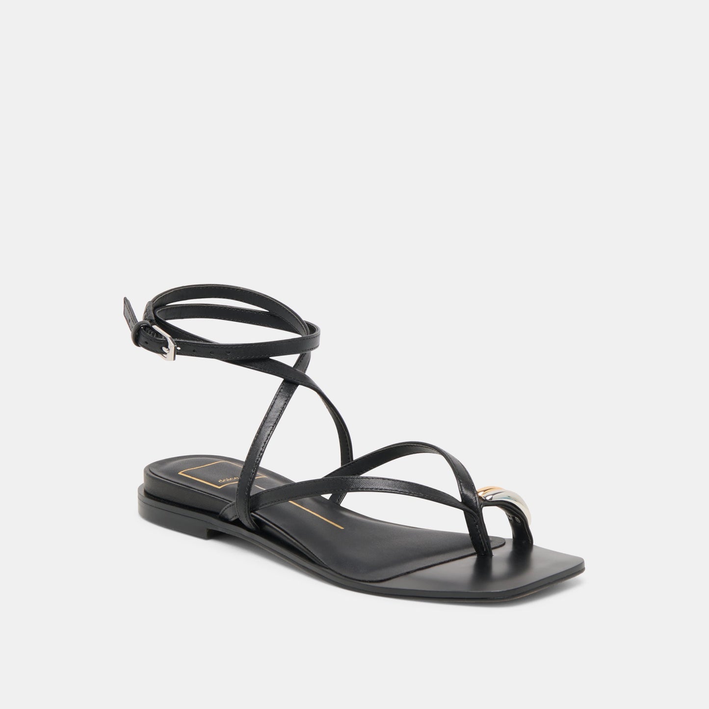 Tyrice Black Leather Sandals - Dolce Vita