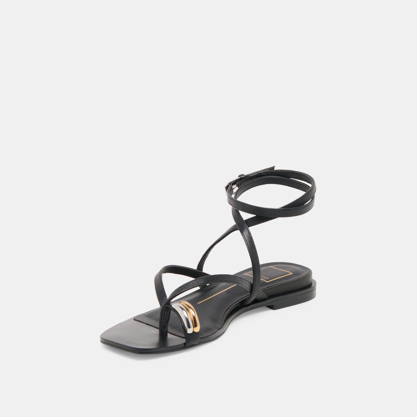 Tyrice Black Leather Sandals - Dolce Vita