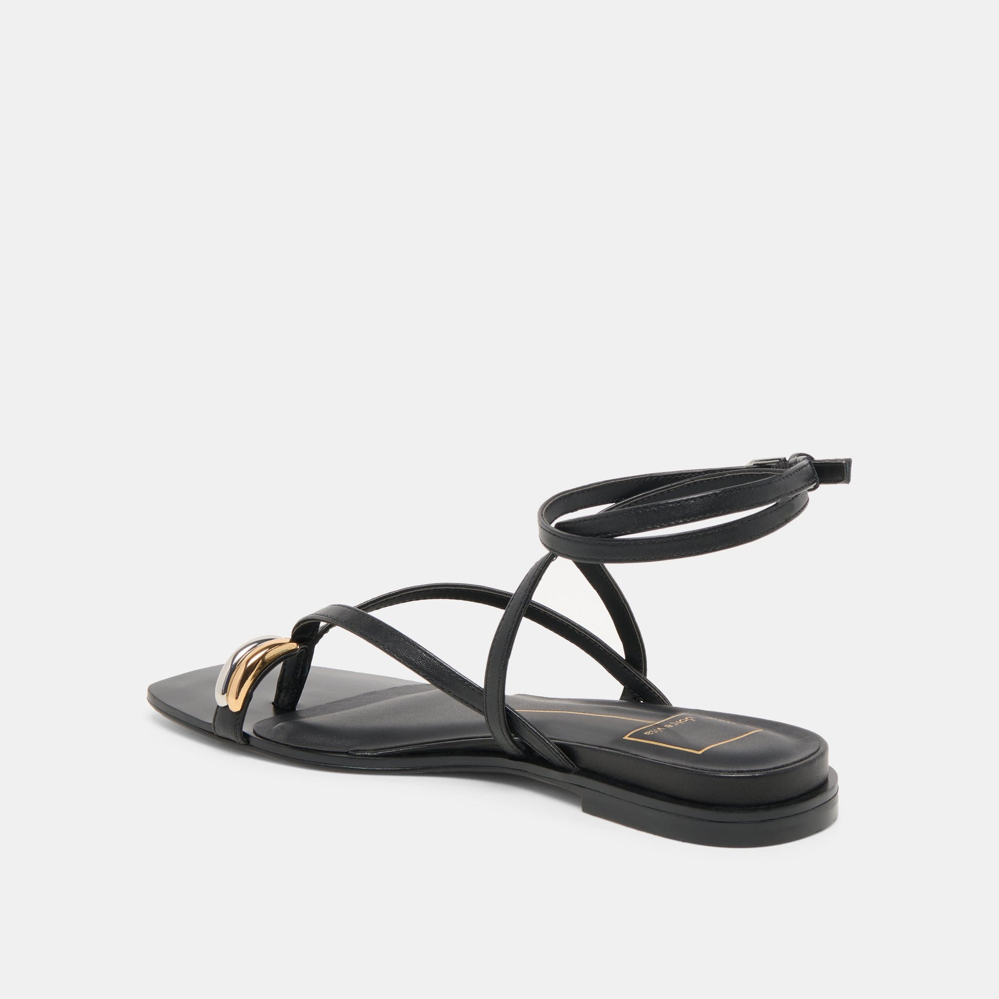 Tyrice Black Leather Sandals - Dolce Vita