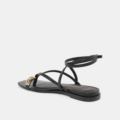 Tyrice Black Leather Sandals - Dolce Vita