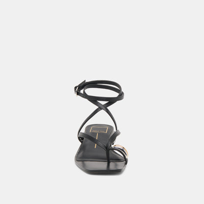 Tyrice Black Leather Sandals - Dolce Vita
