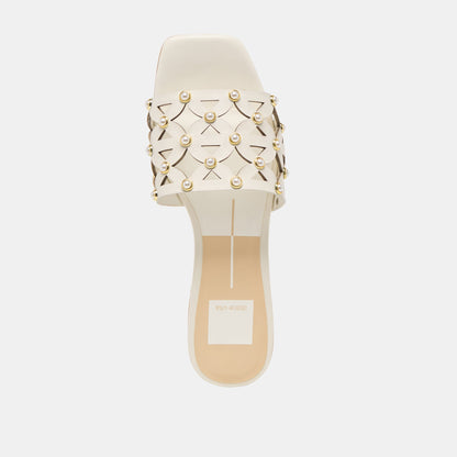 Berrit White Leather Sandals - Dolce Vita