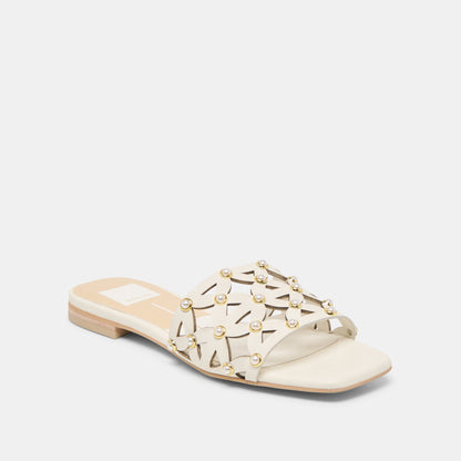 Berrit White Leather Sandals - Dolce Vita
