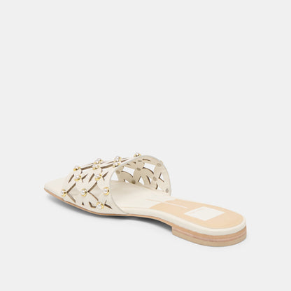 Berrit White Leather Sandals - Dolce Vita